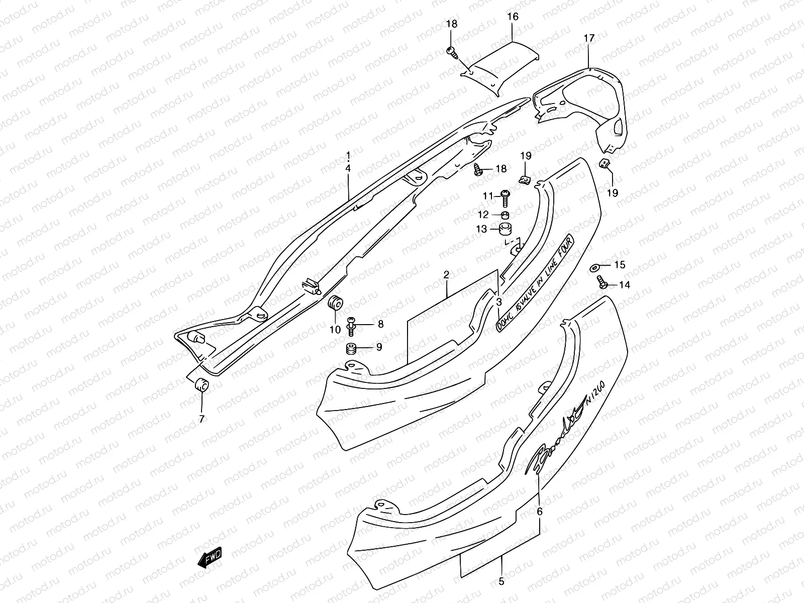 36A - FRAME COVER (GSF1200V/SV)