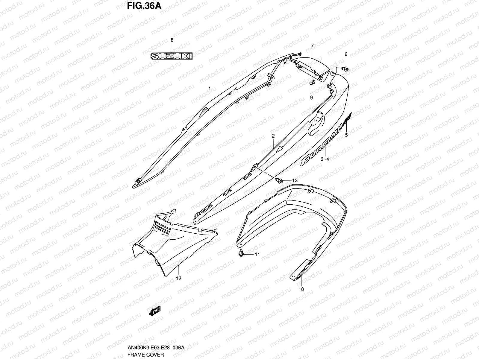 36A - FRAME COVER (MODEL K4)