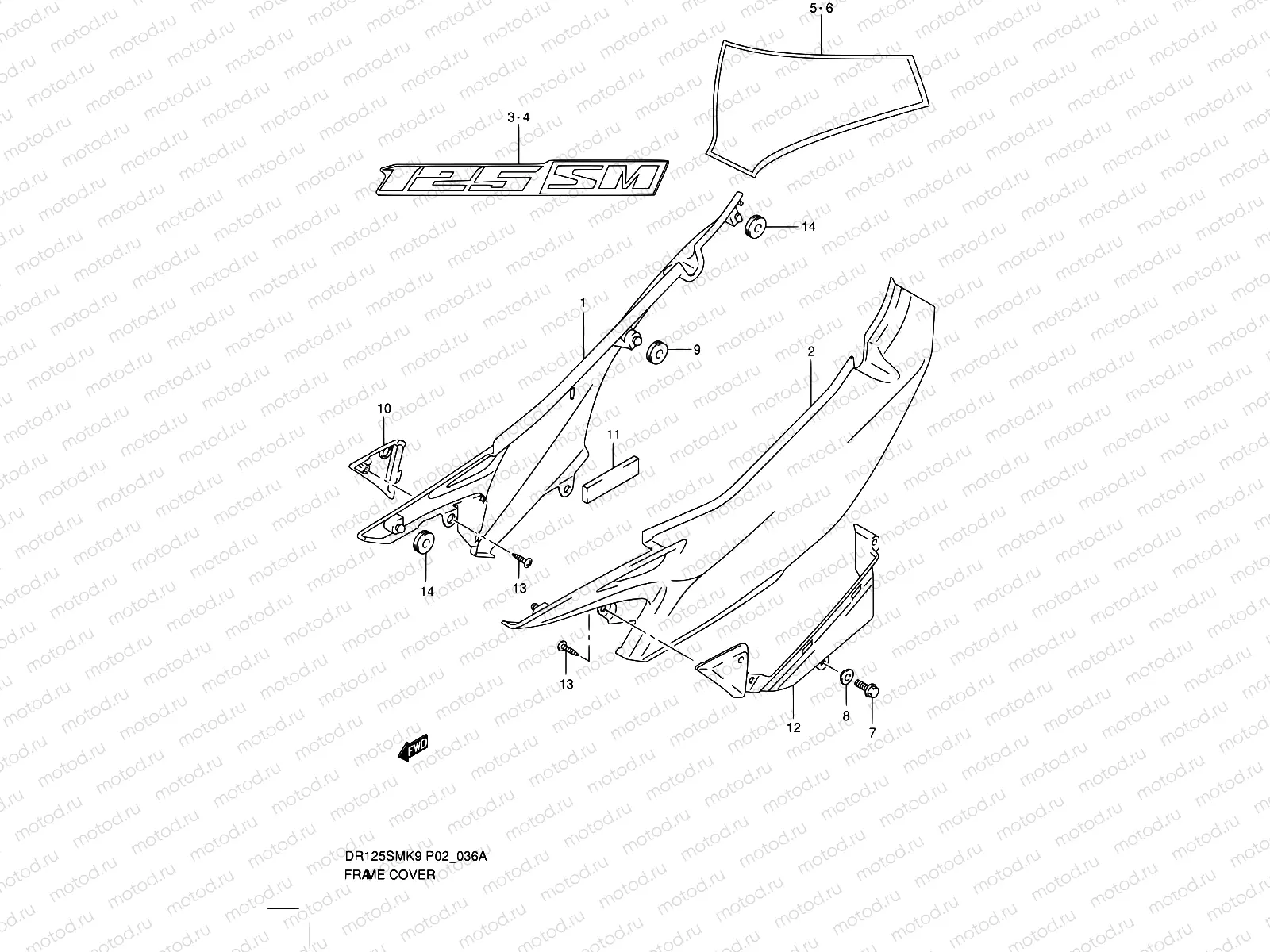 36A - FRAME COVER (MODEL L0)