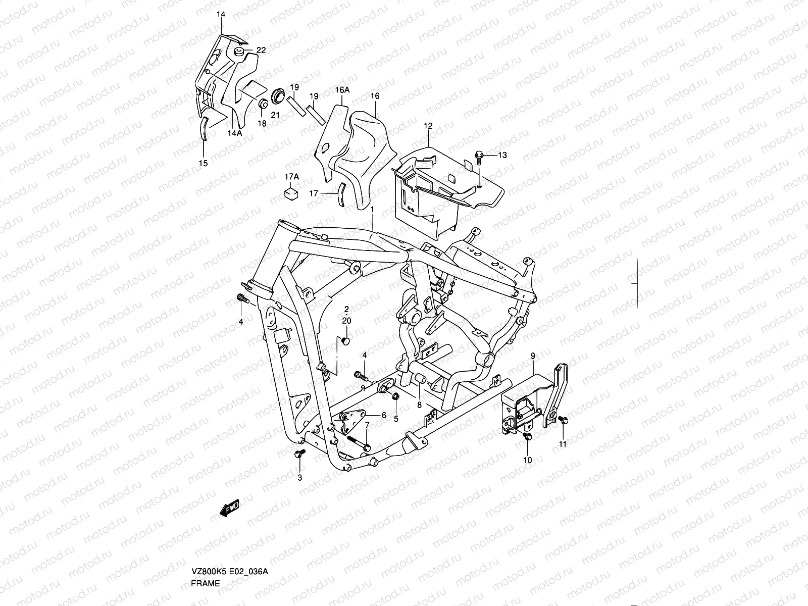 36A - FRAME (MODEL K9)