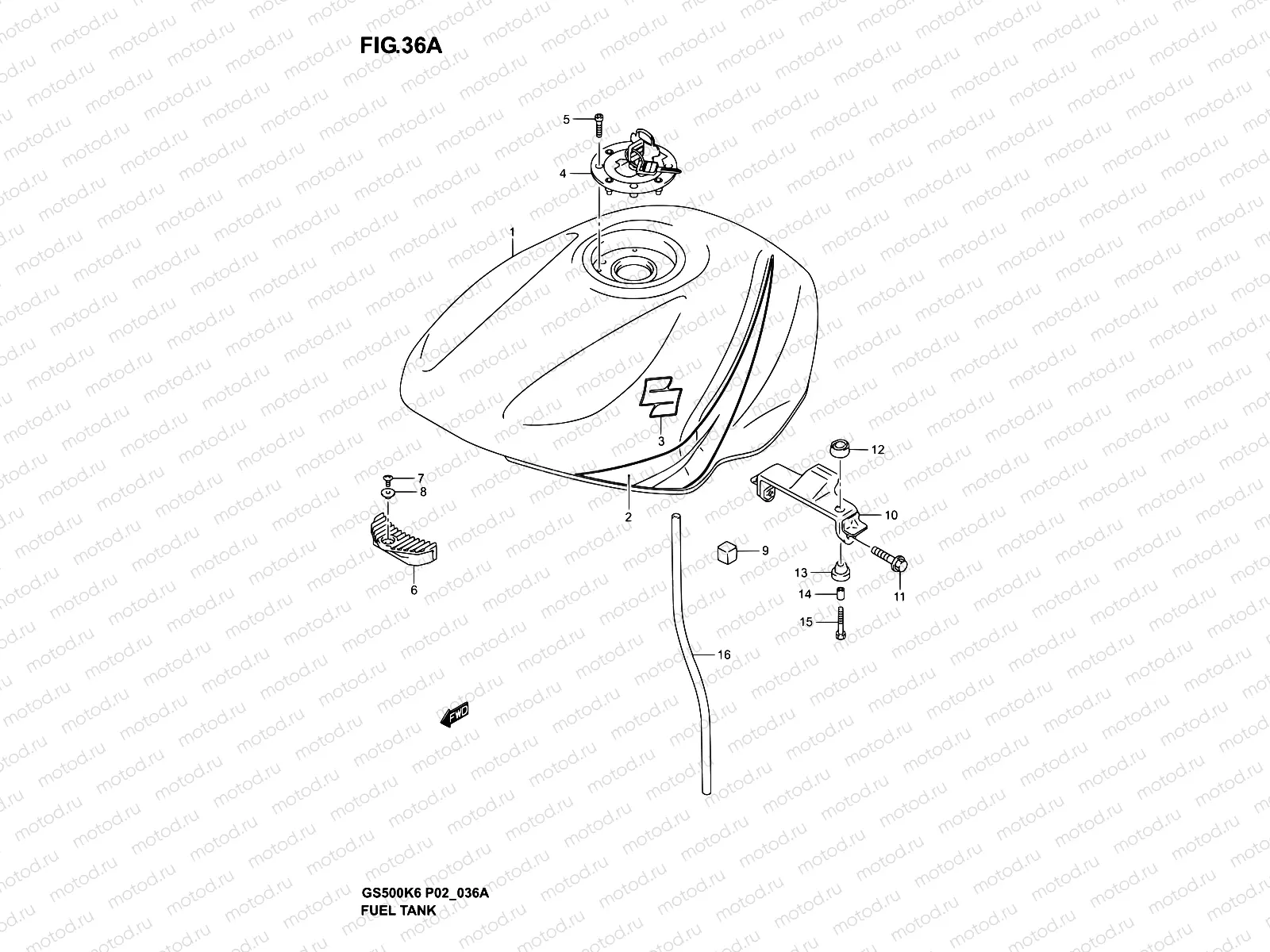 36A - FUEL TANK (MODEL K4)