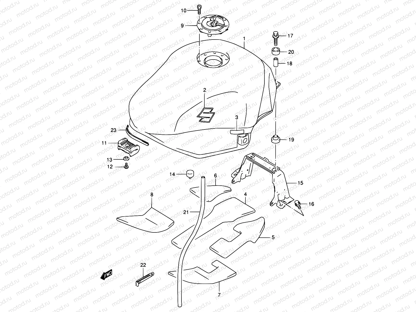 36A - FUEL TANK (MODEL K5/K6)
