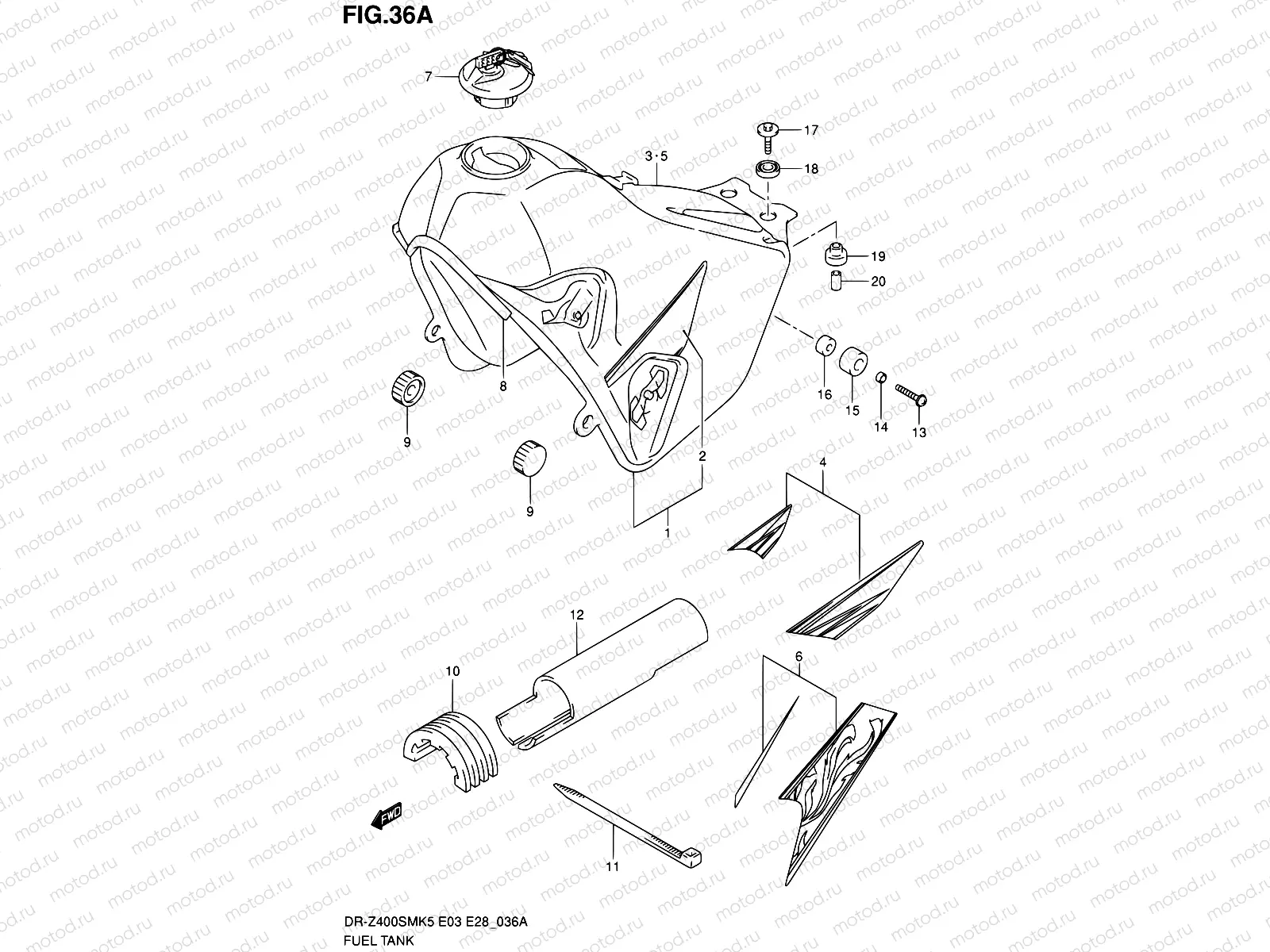 36A - FUEL TANK (MODEL K7/K8)
