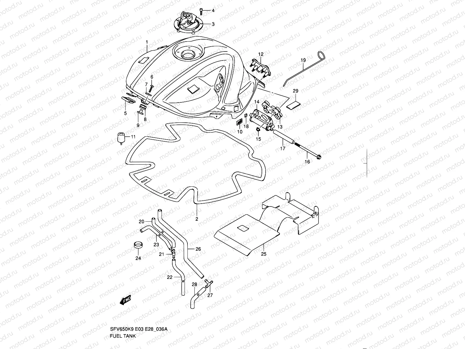 36A - FUEL TANK (MODEL L0)