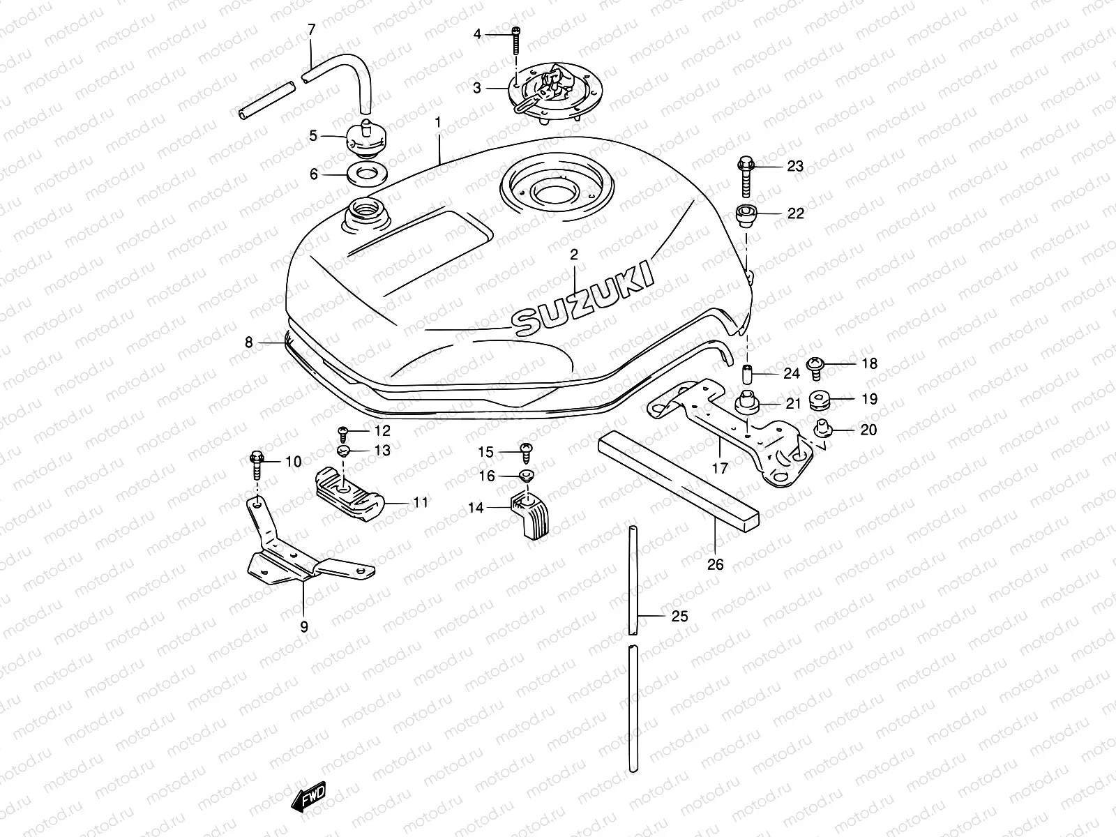 36A - FUEL TANK (MODEL R)