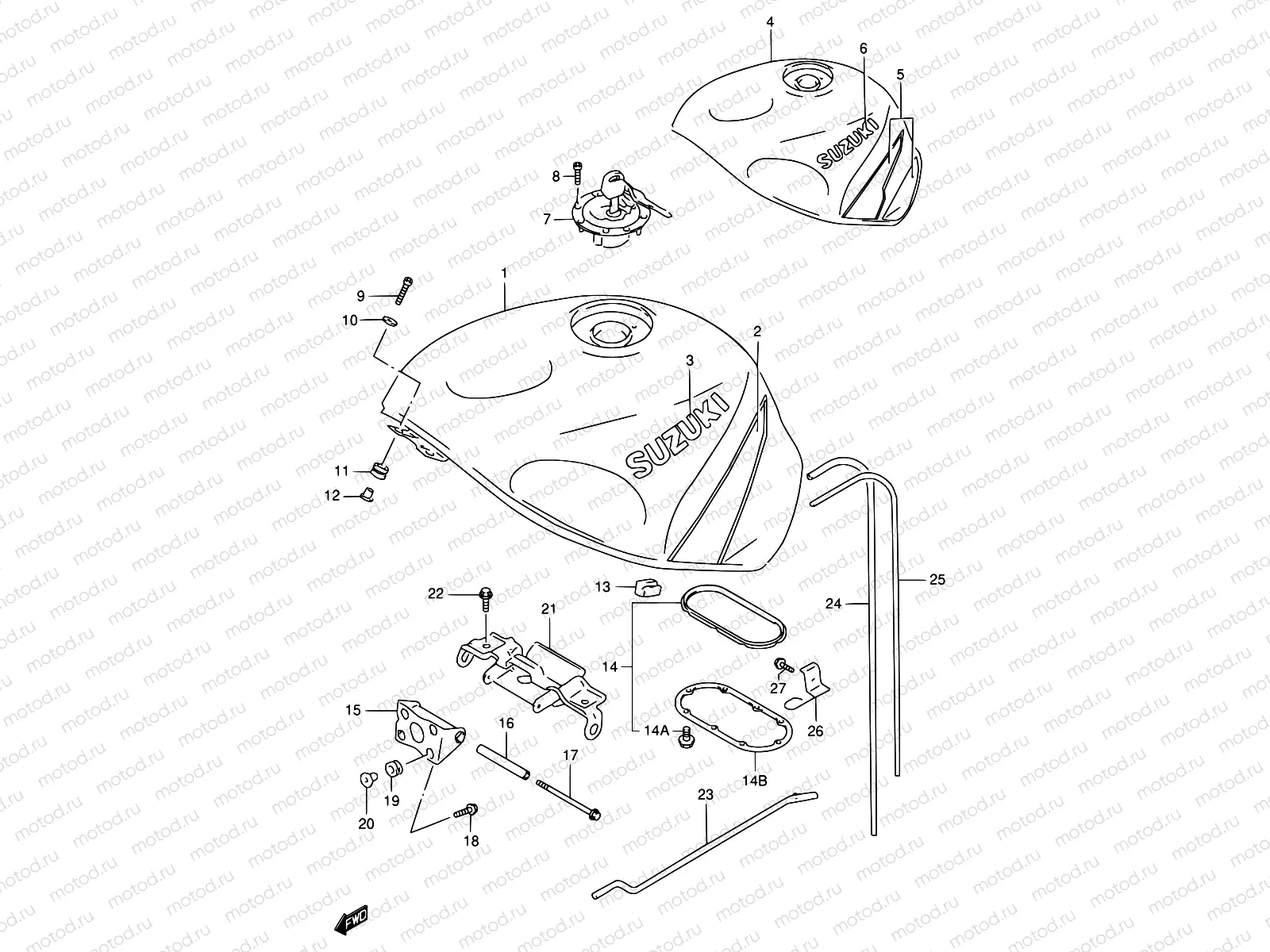 36A - FUEL TANK (MODEL V)