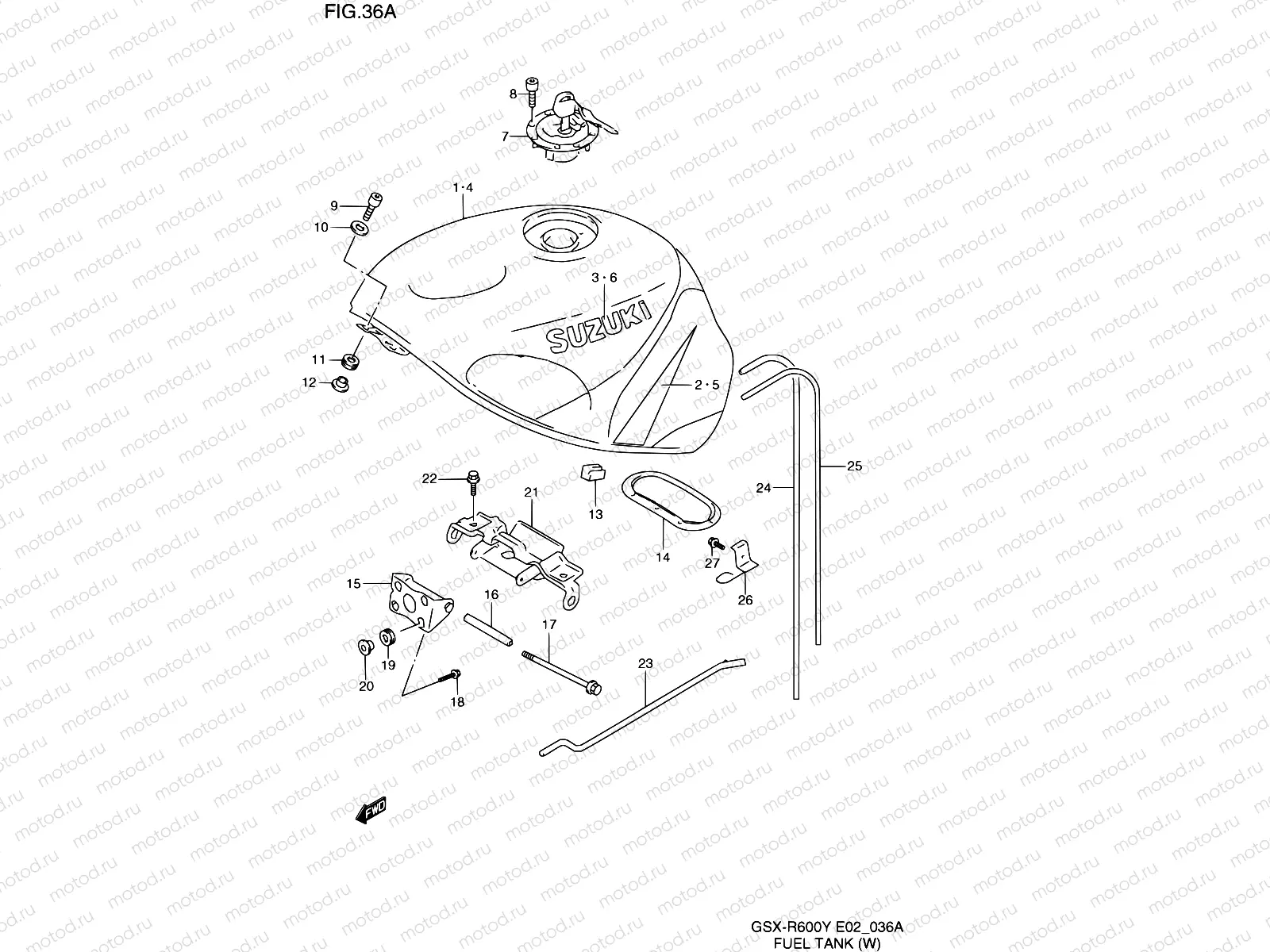 36A - FUEL TANK (MODEL W)