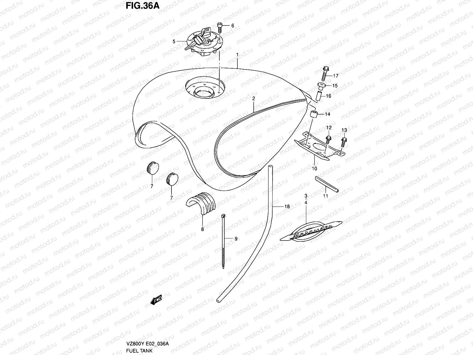 36A - FUEL TANK (MODEL W)