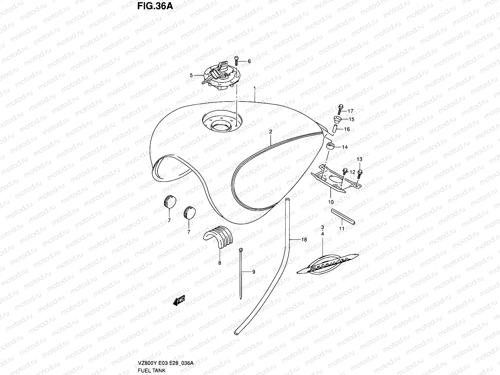 36A - FUEL TANK (MODEL W)