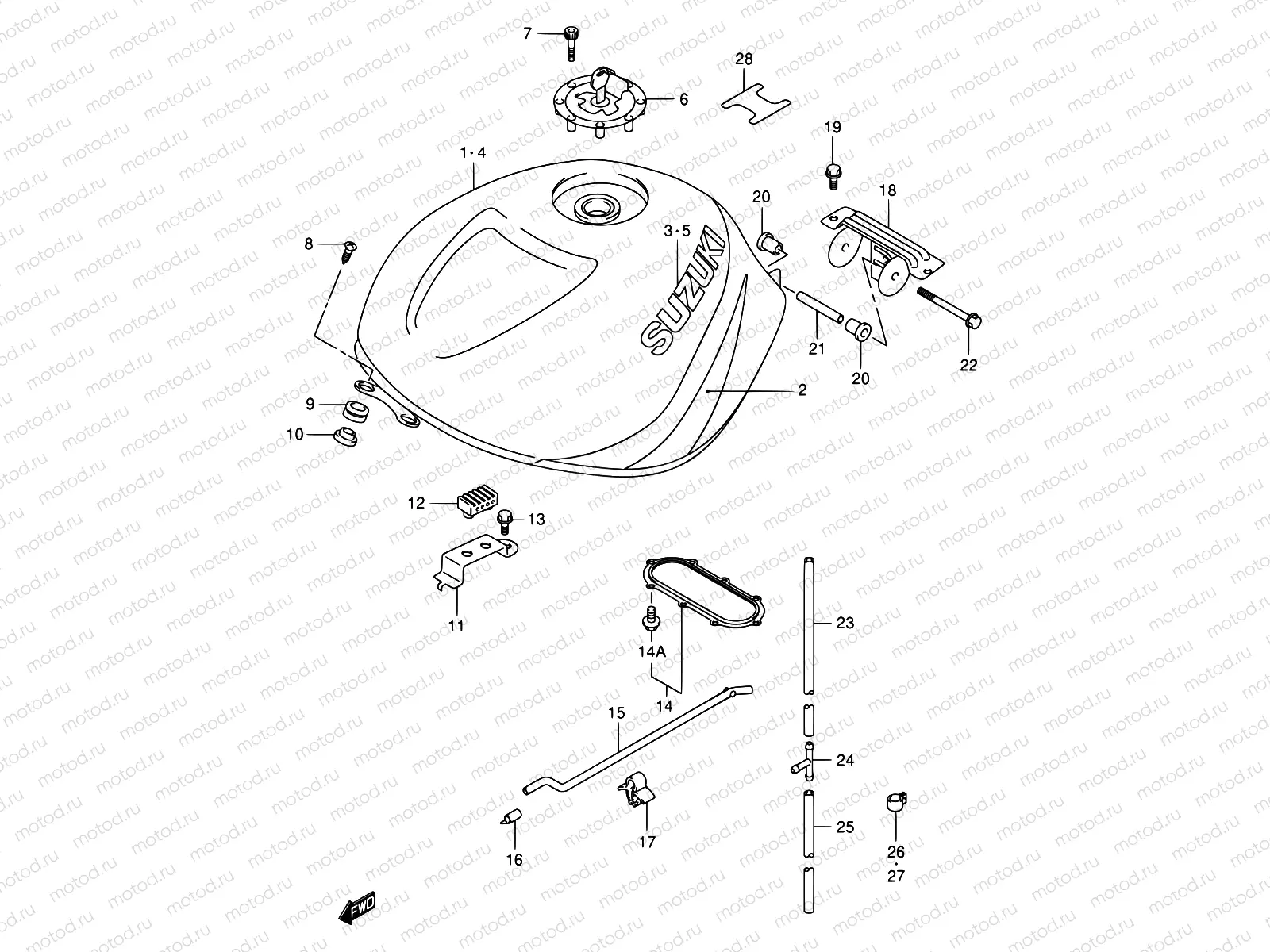 36A - FUEL TANK (MODEL X)