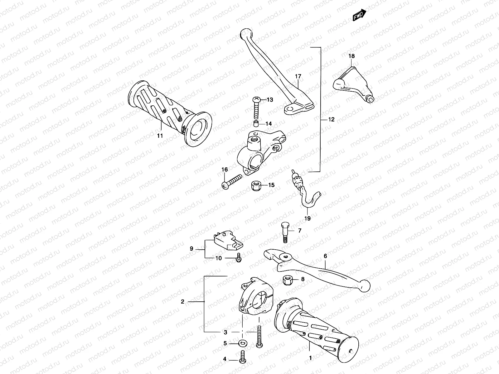 36A - HANDLE GRIP (MODEL AY50)