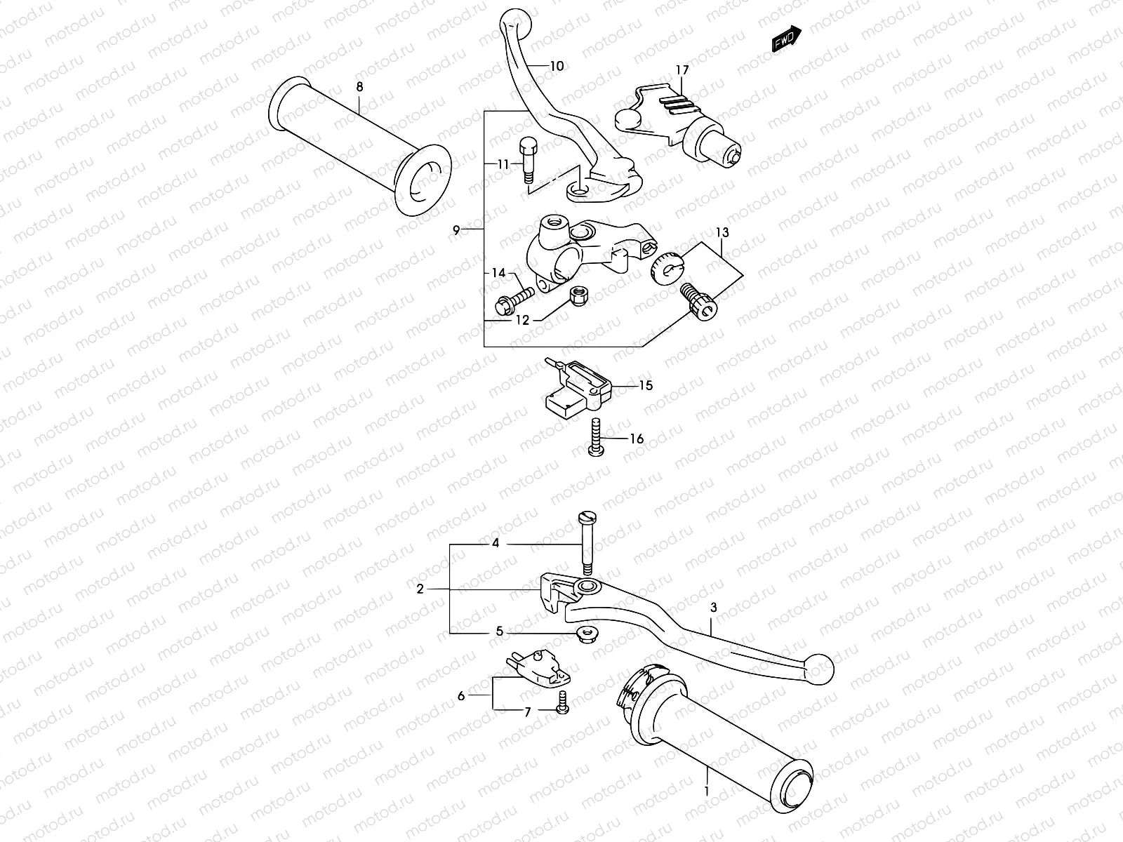 36A - HANDLE LEVER (MODEL K3)