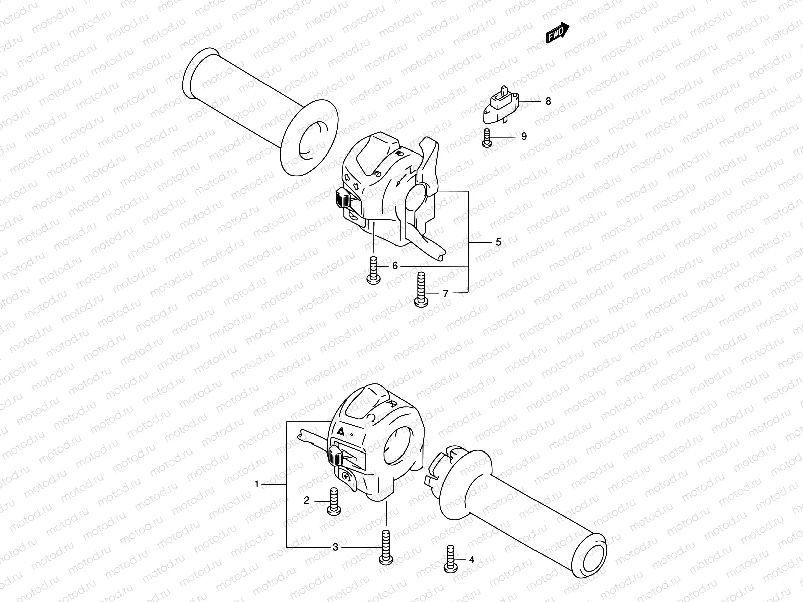 36A - HANDLE SWITCH (GSF600SK3/SK4/SUK3/SUK4)