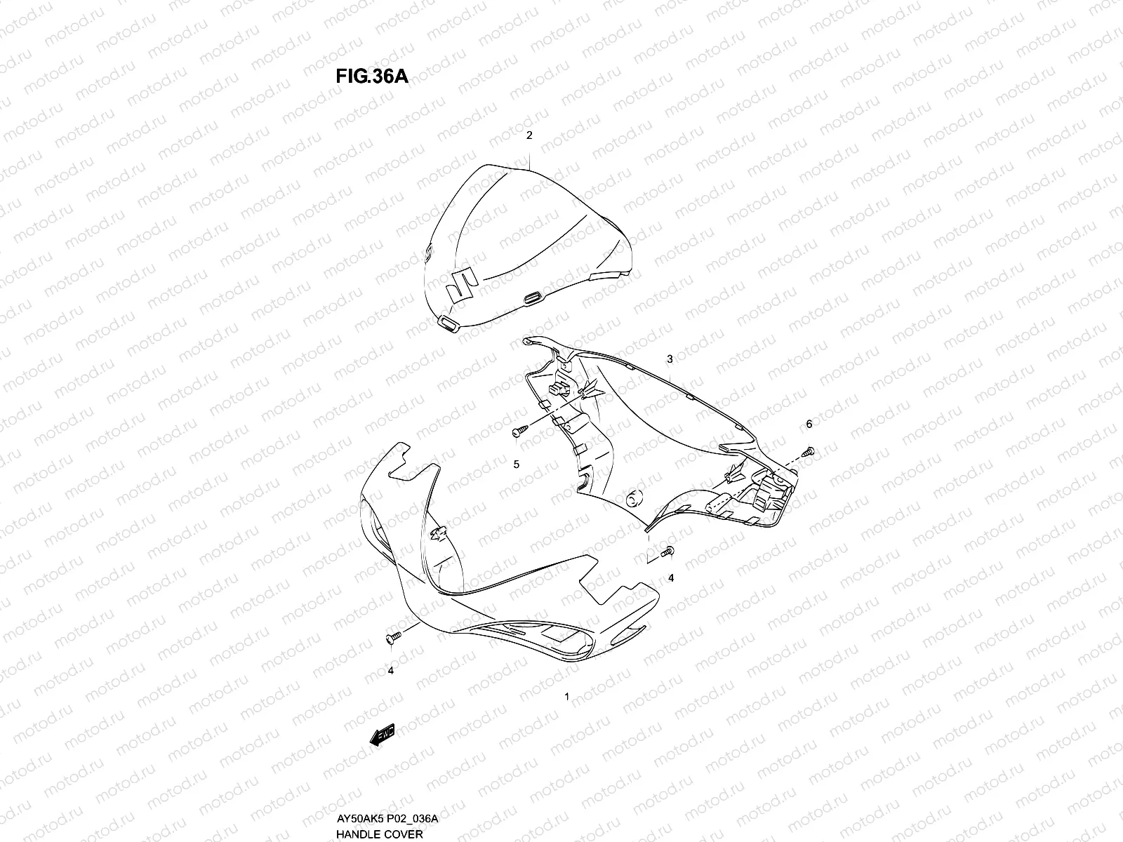 36A - HANDLECOVER (MOD EL K6)