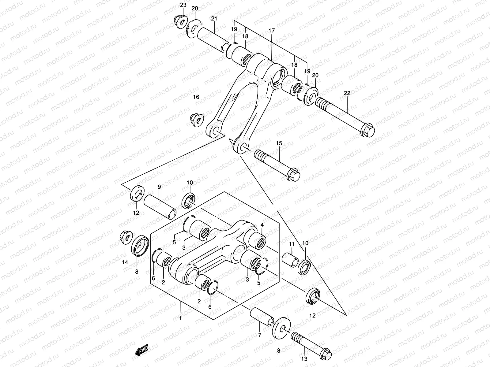 36A - REAR CUSHION LEVER (MODEL K4/K5/K6)
