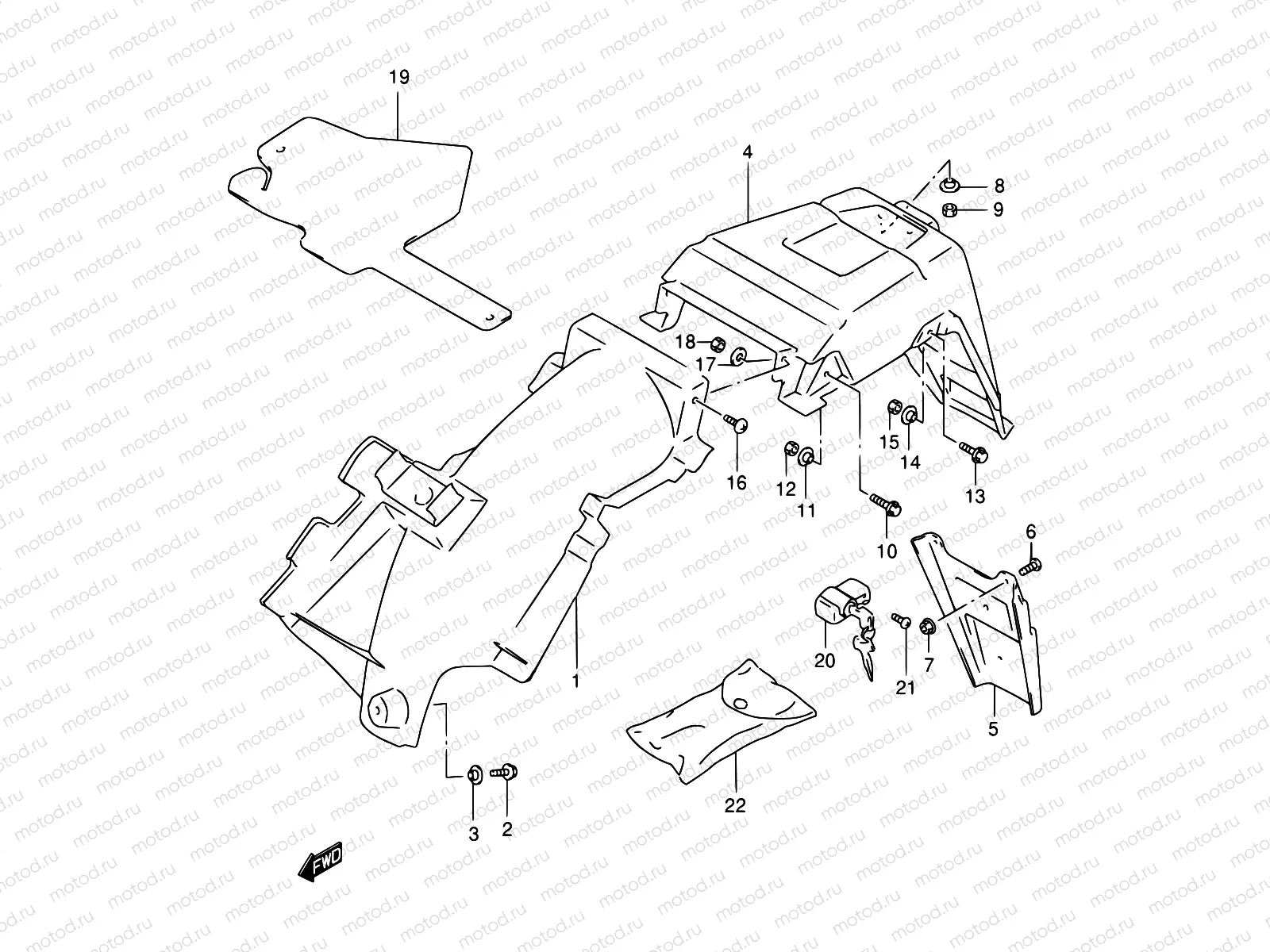 36A - REAR FENDER (MODEL X/Y)