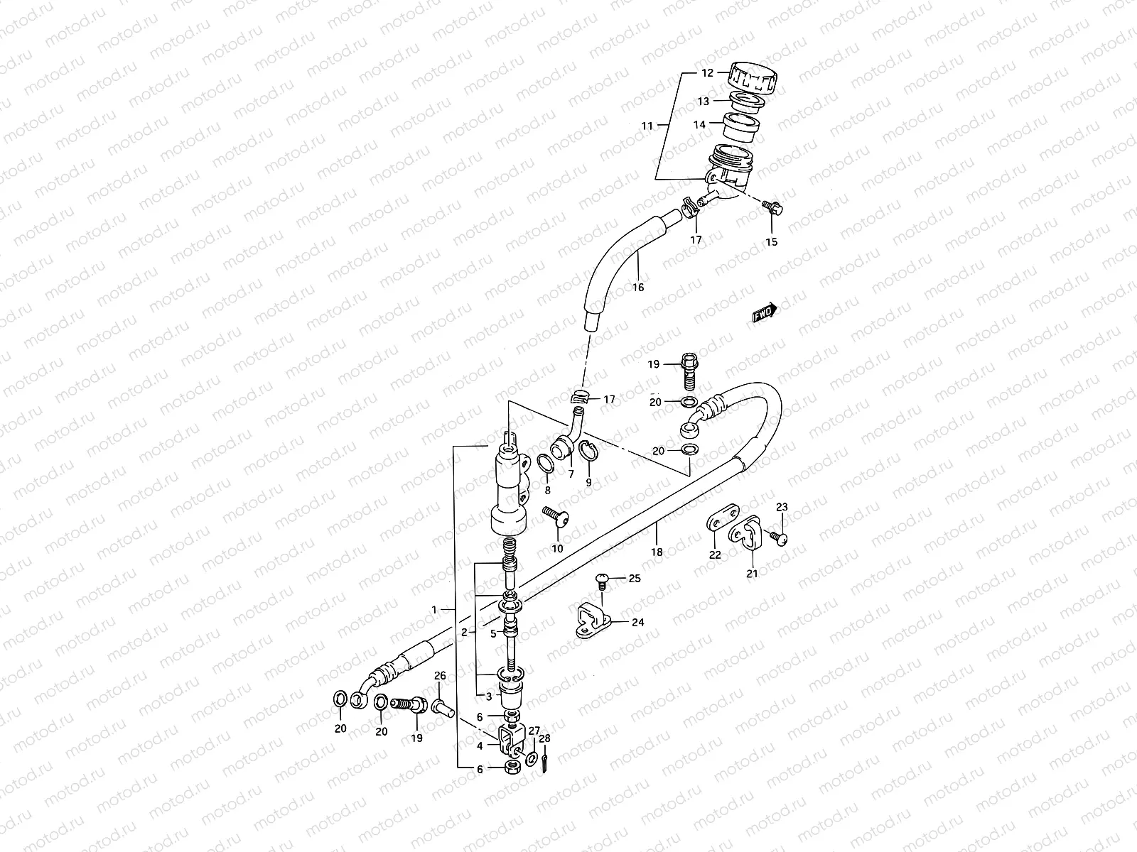 36A - REAR MASTER CYLINDER (MODEL P/R/S)
