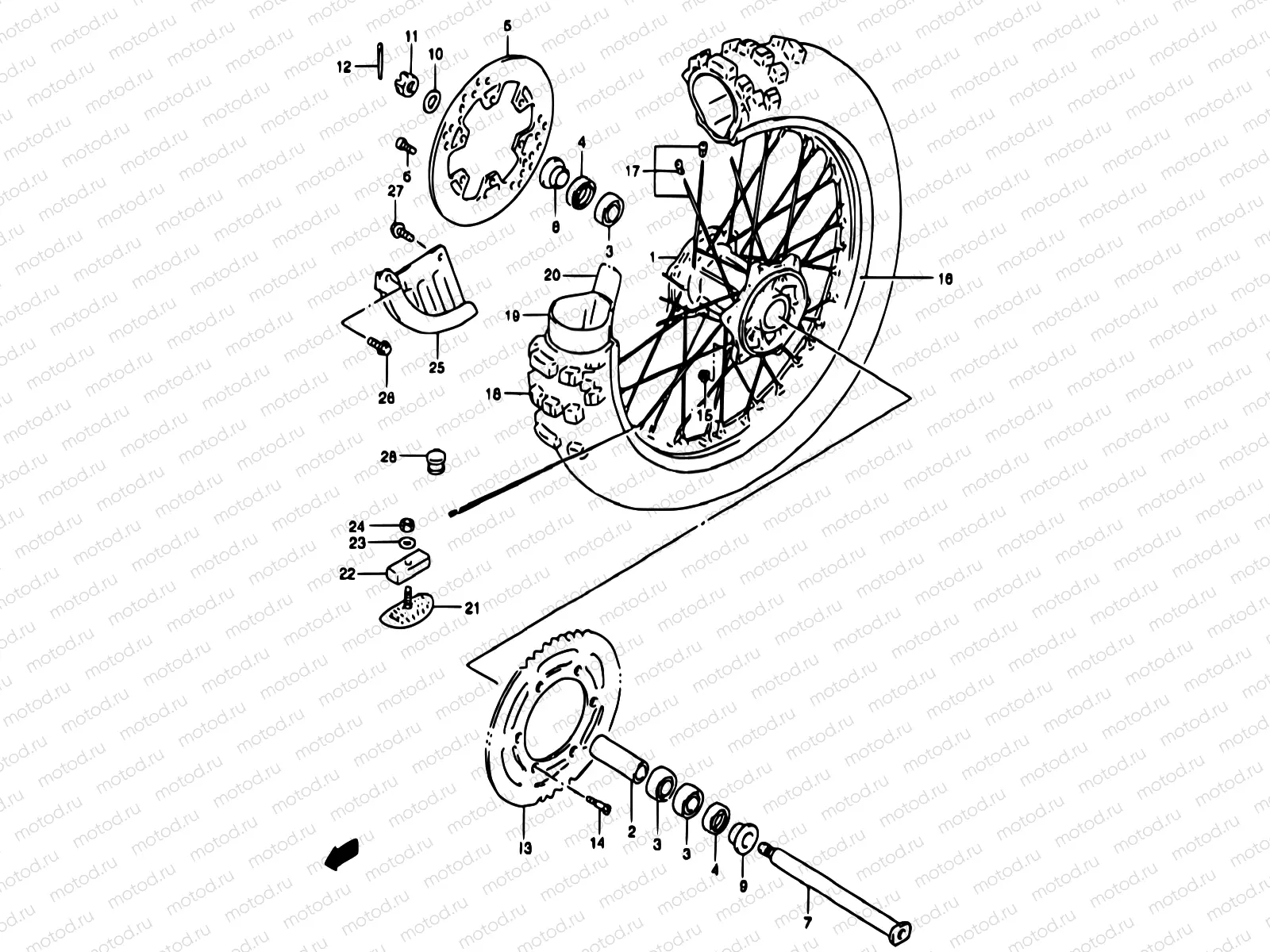 36A - REAR WHEEL (MODEL Y)