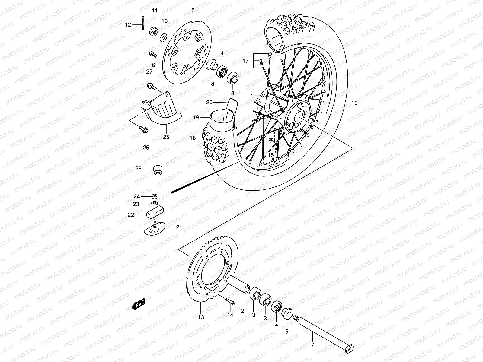 36A - REAR WHEEL (MODEL Y)