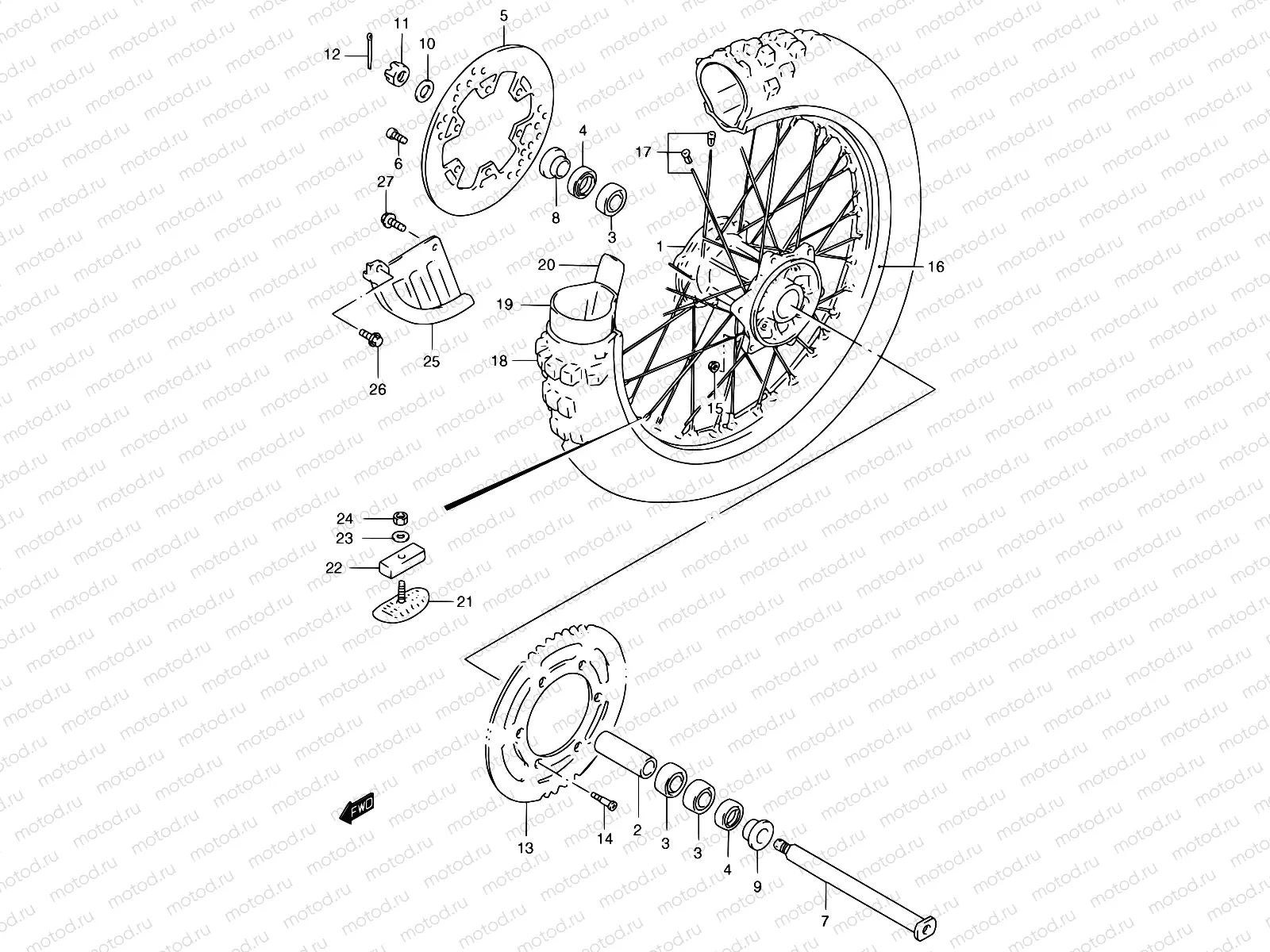 36A - REAR WHEEL (MODEL Y)