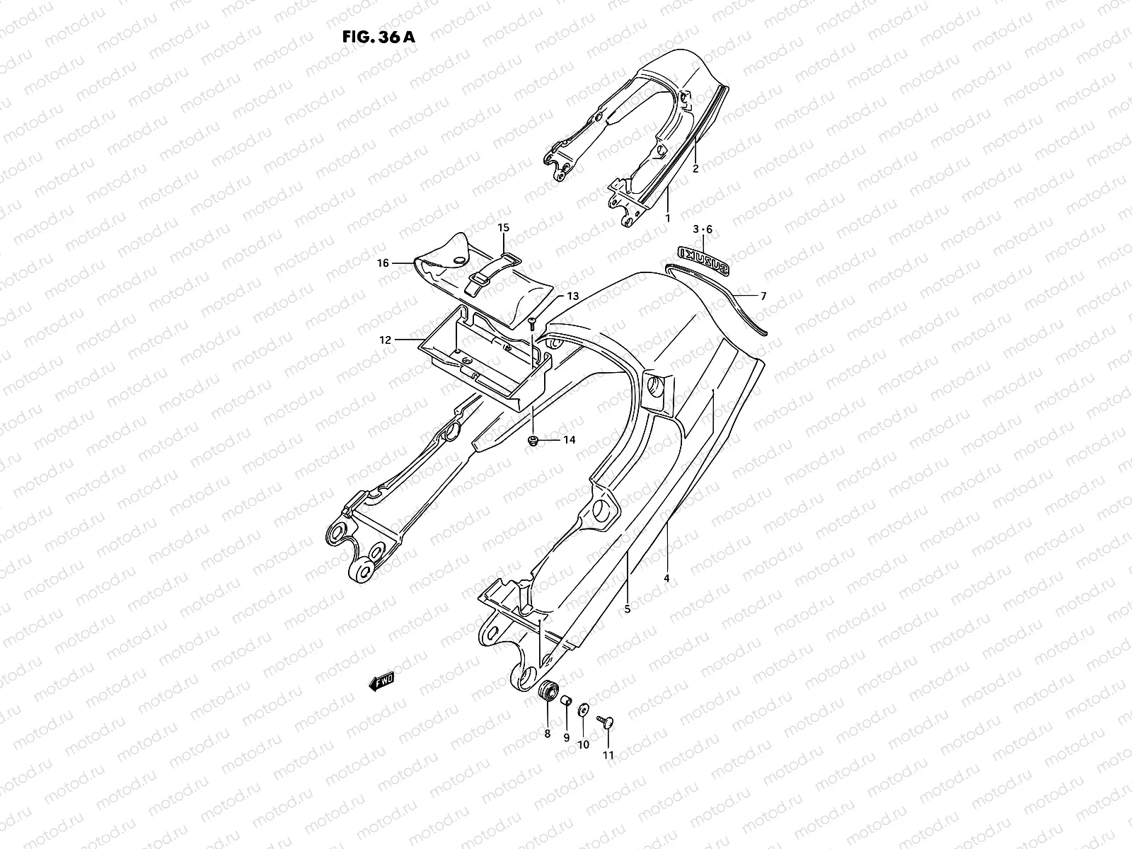36A - SEAT TAIL COVER (MODEL K)