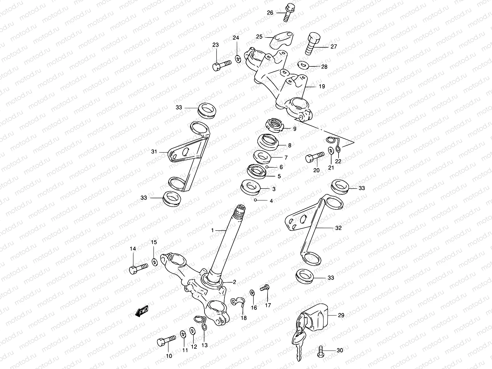 36A - STEERING STEM (P09)