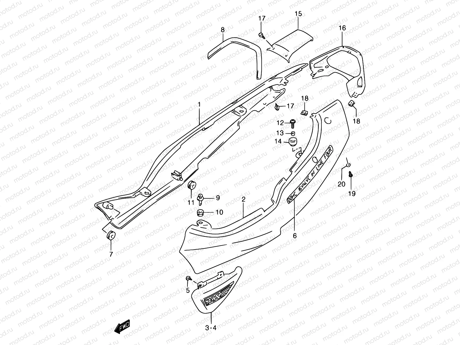 36B - FRAME COVER (GSF1200SAV)