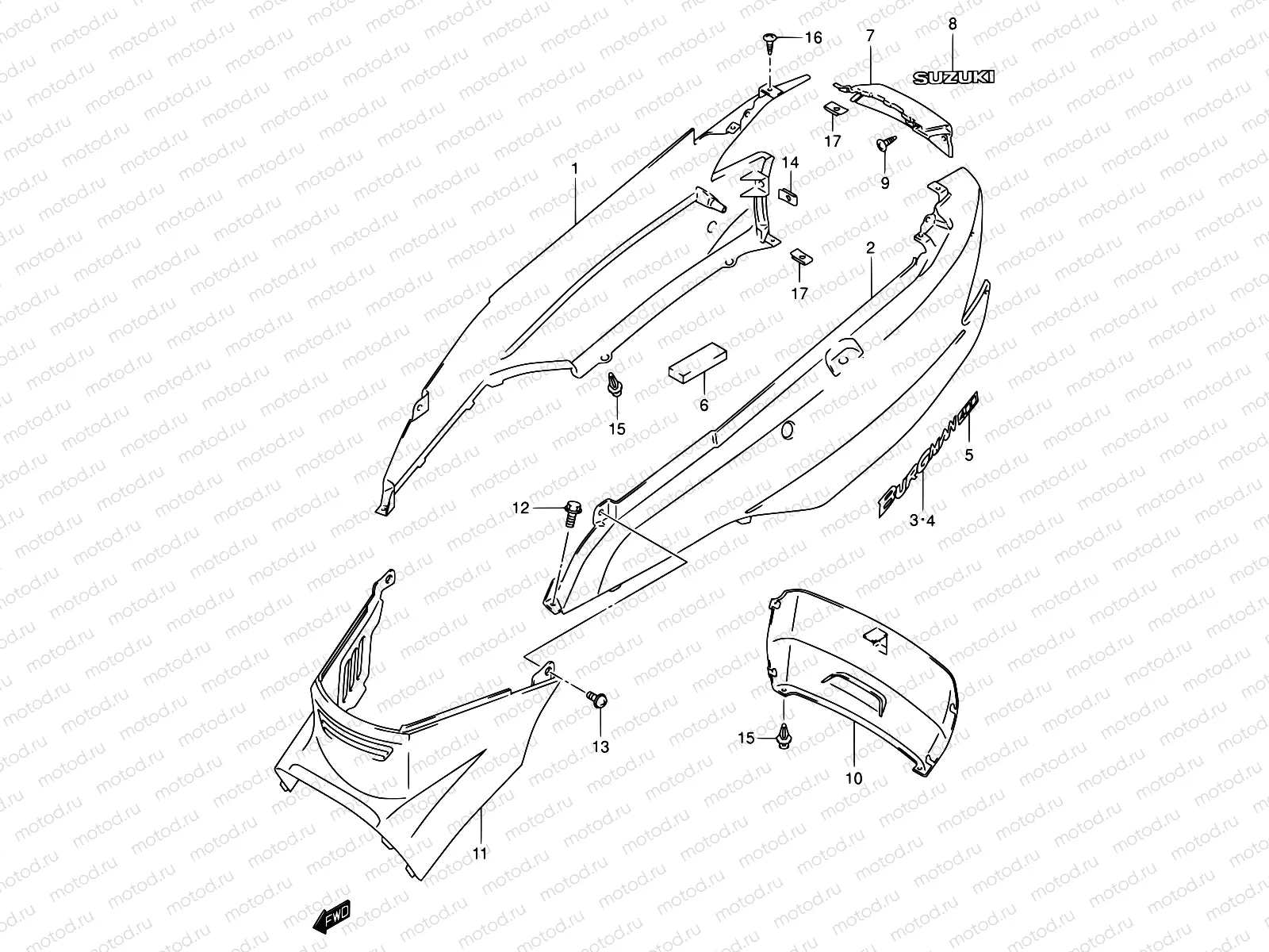 36B - FRAME COVER (MODEL K1)