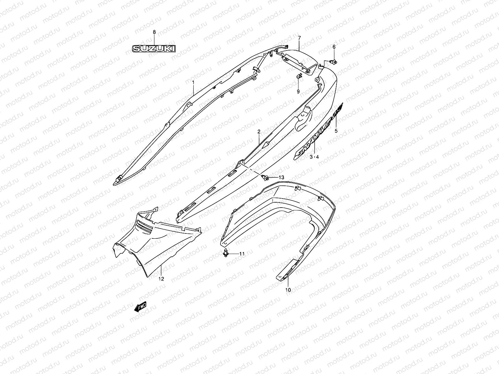 36B - FRAME COVER (MODEL K3/K4 E38)