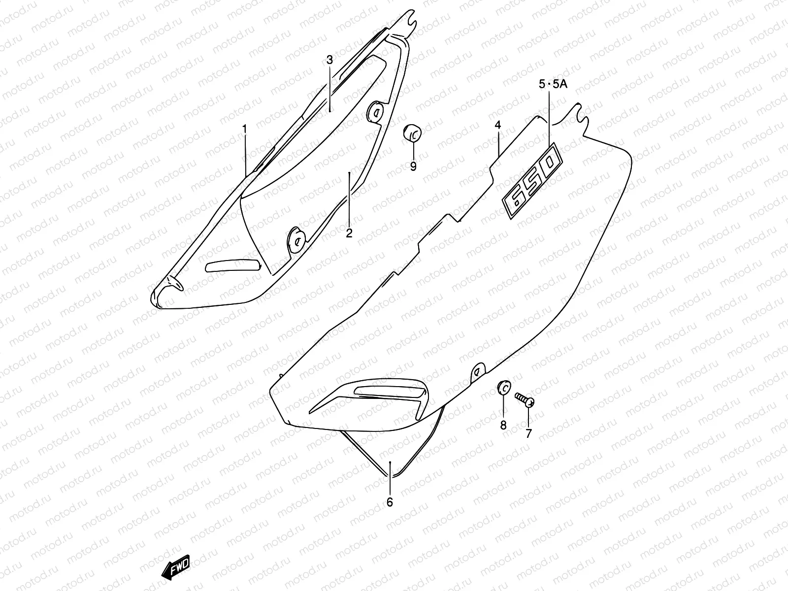 36B - FRAME COVER (MODEL K3/K4/K5)