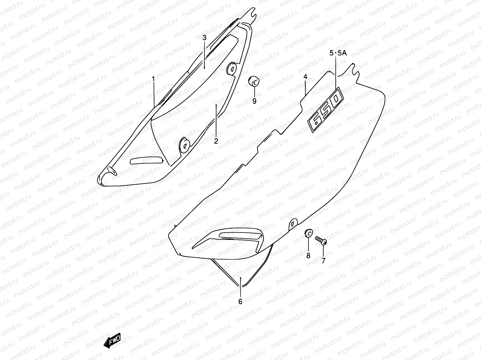 36B - FRAME COVER (MODEL K3/K4/K5)