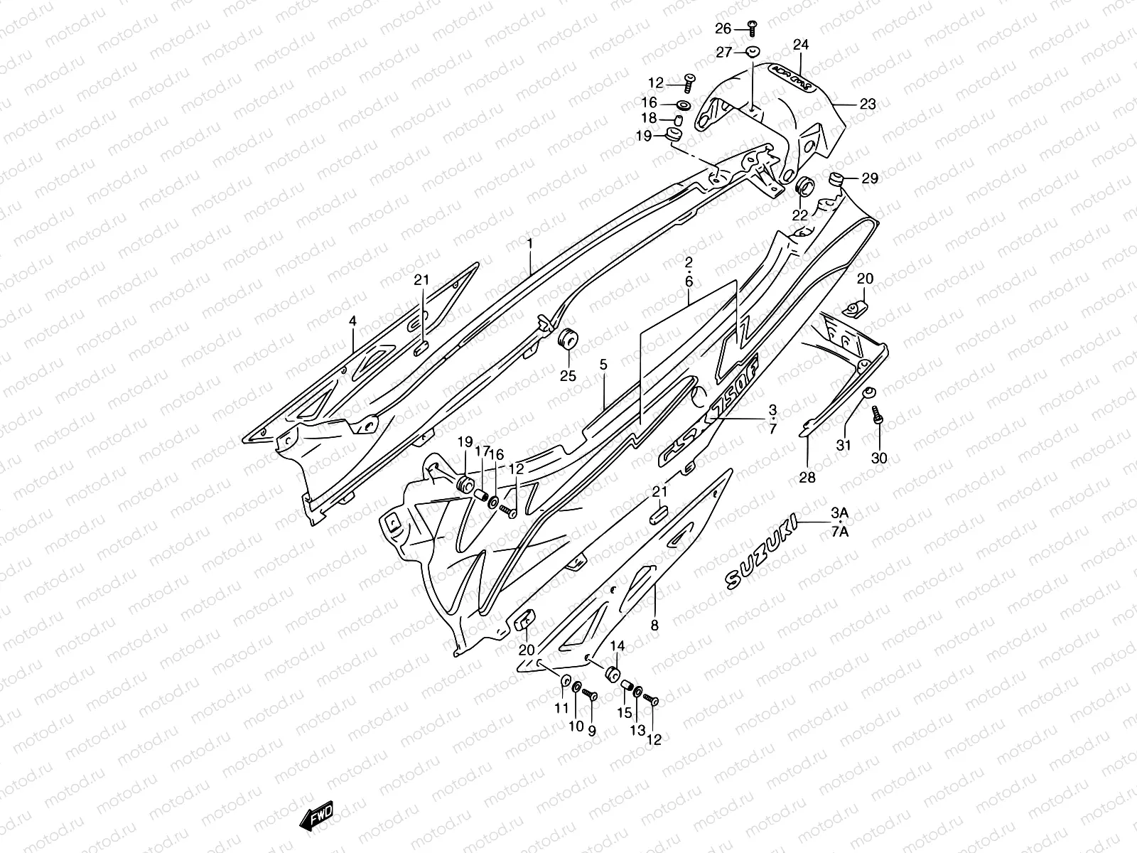 36B - FRAME COVER (MODEL N)