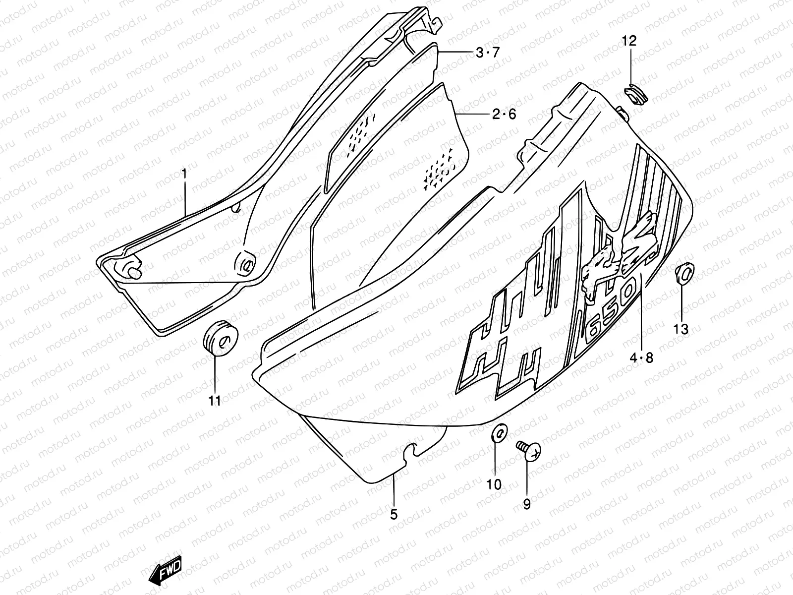 36B - FRAME COVER (MODEL P)