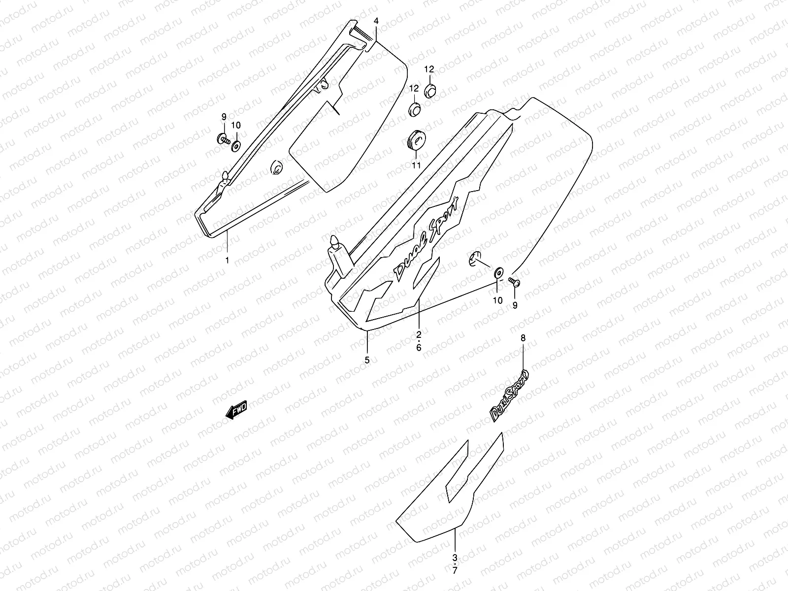36B - FRAME COVER (MODEL V/W)