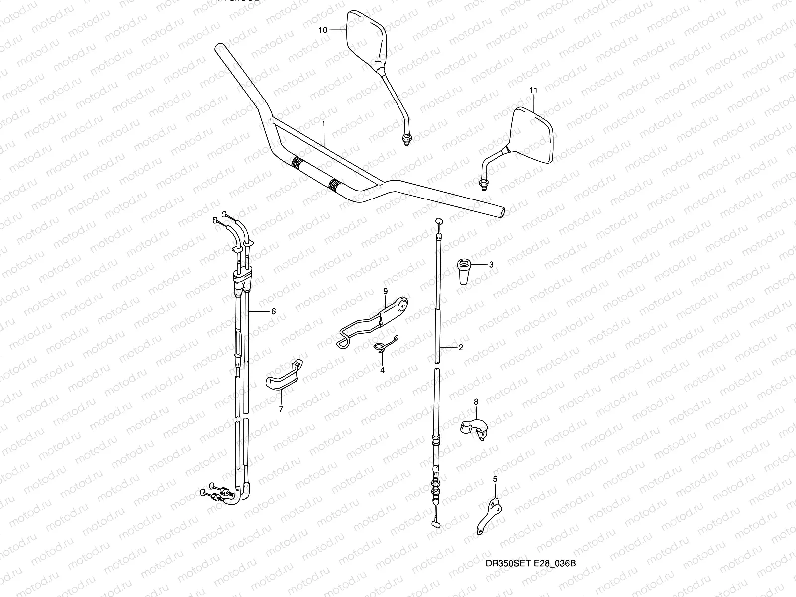 36B - HANDLEBAR (MODEL R/S/T)