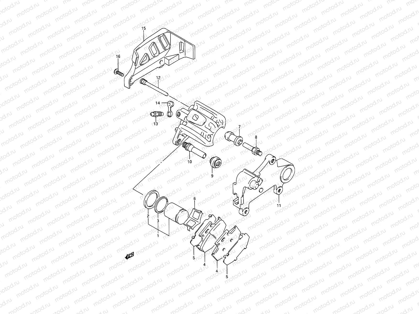 36B - REAR CALIPERS (MODEL M)