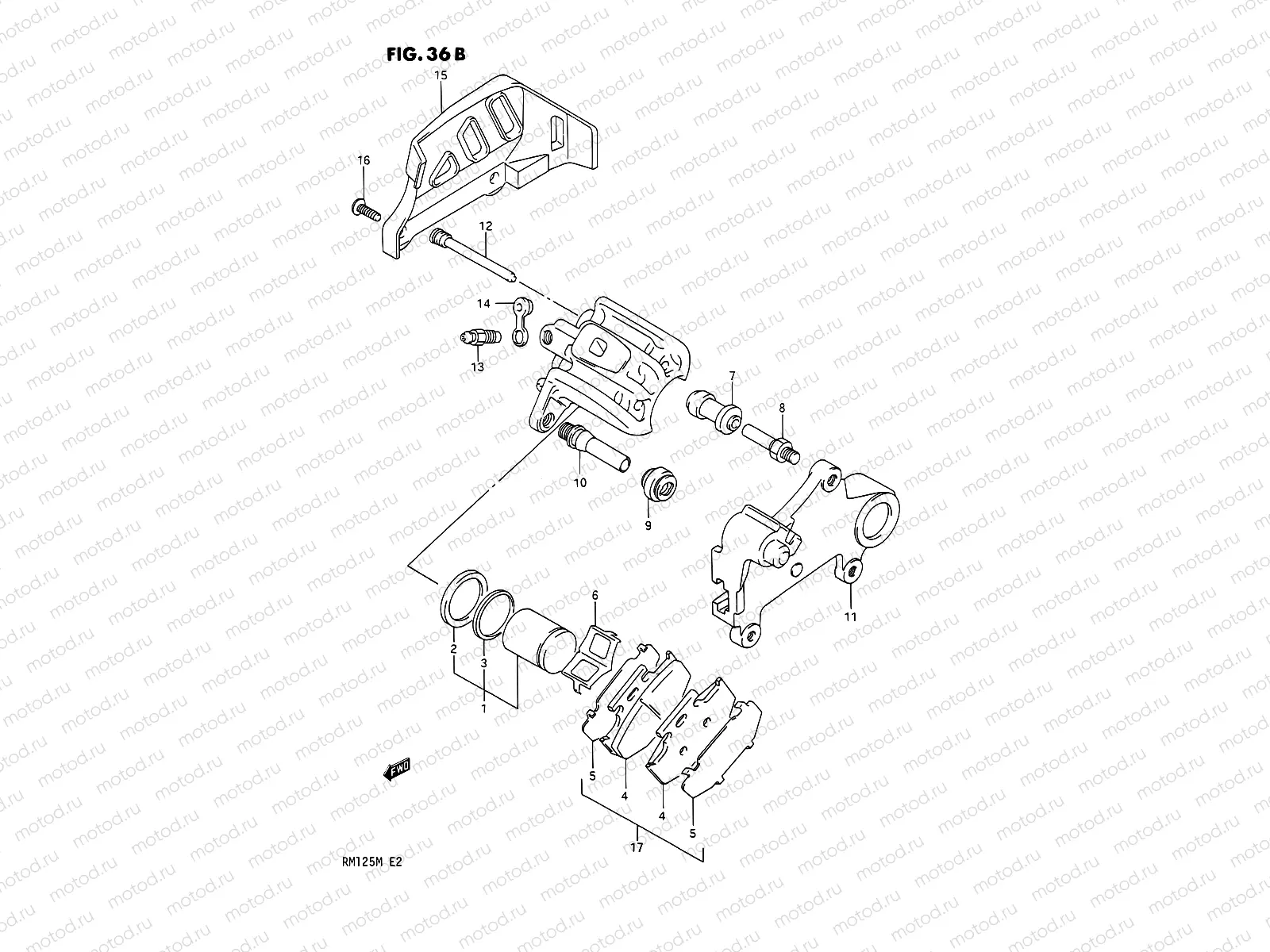 36B - REAR CALIPERS (MODEL M)