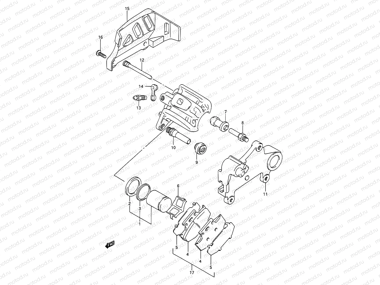 36B - REAR CALIPERS (MODEL M)