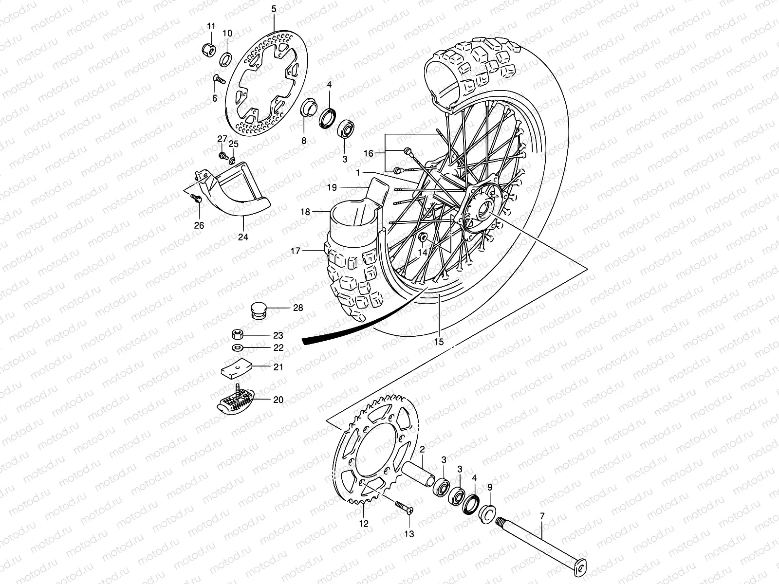 36B - REAR WHEEL (MODEL K4)