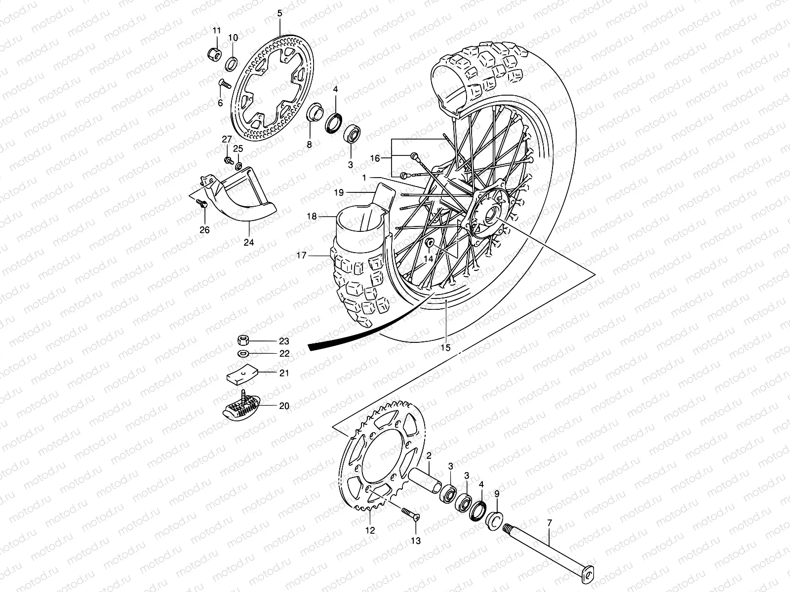 36B - REAR WHEEL (MODEL K4)