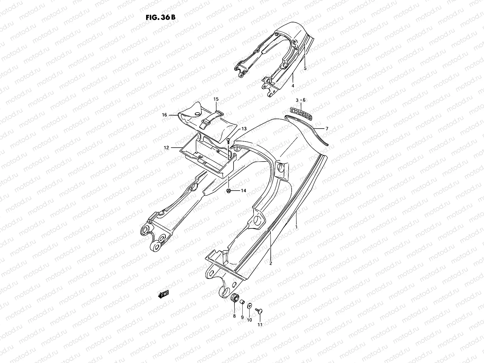 36B - SEAT TAIL COVER (MODEL L)