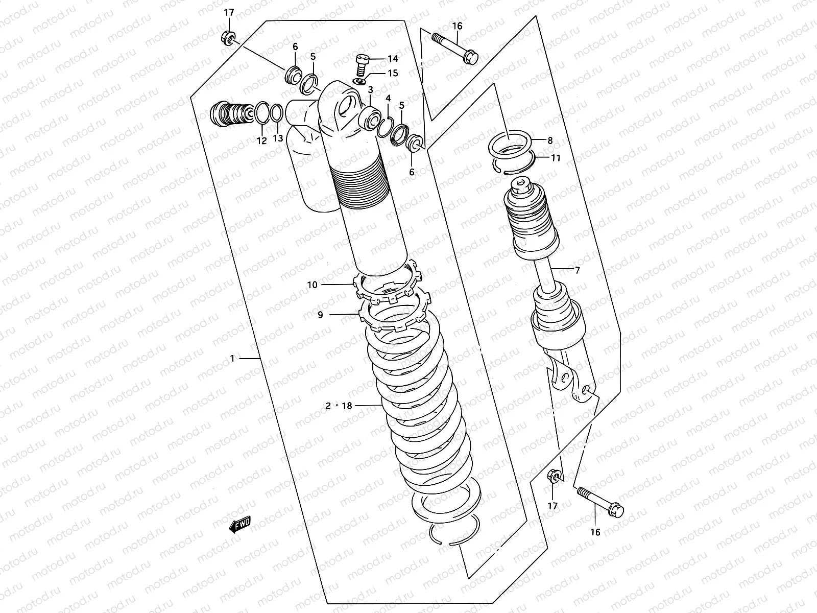 36B - SHOCK ABSORBER (MODEL P/R)