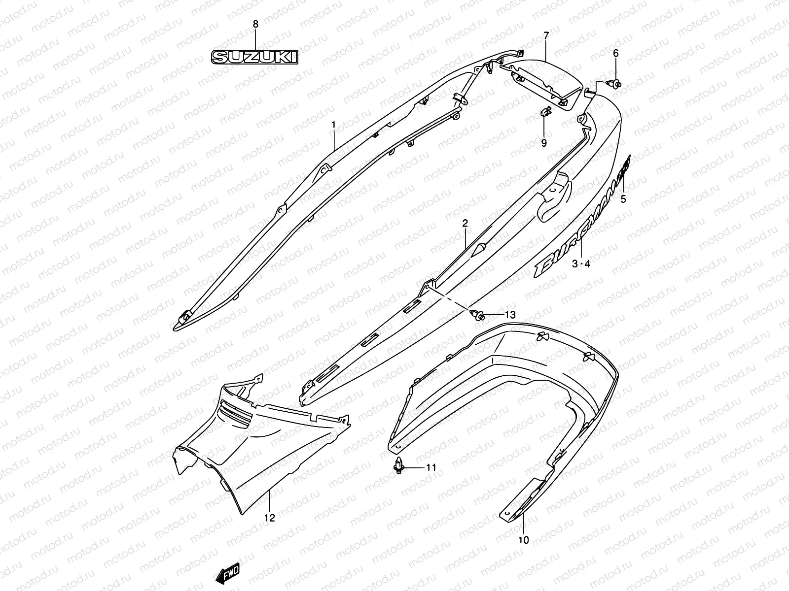 36C - FRAME COVER (MODEL K5/K6)