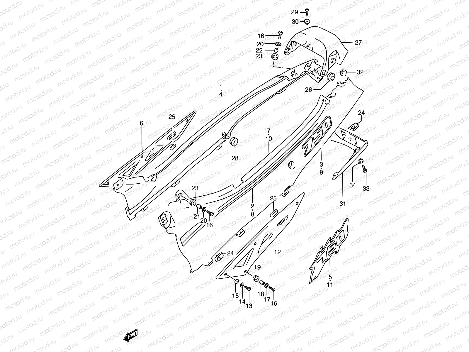 36C - FRAME COVER (MODEL P/R)
