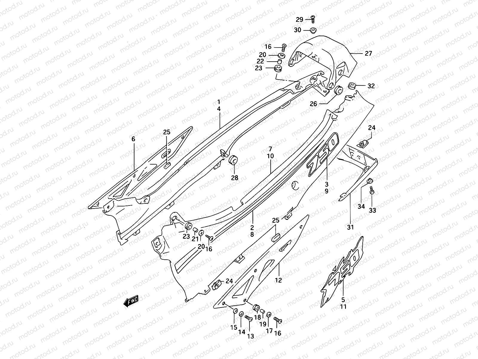 36C - FRAME COVER (MODEL P/R)