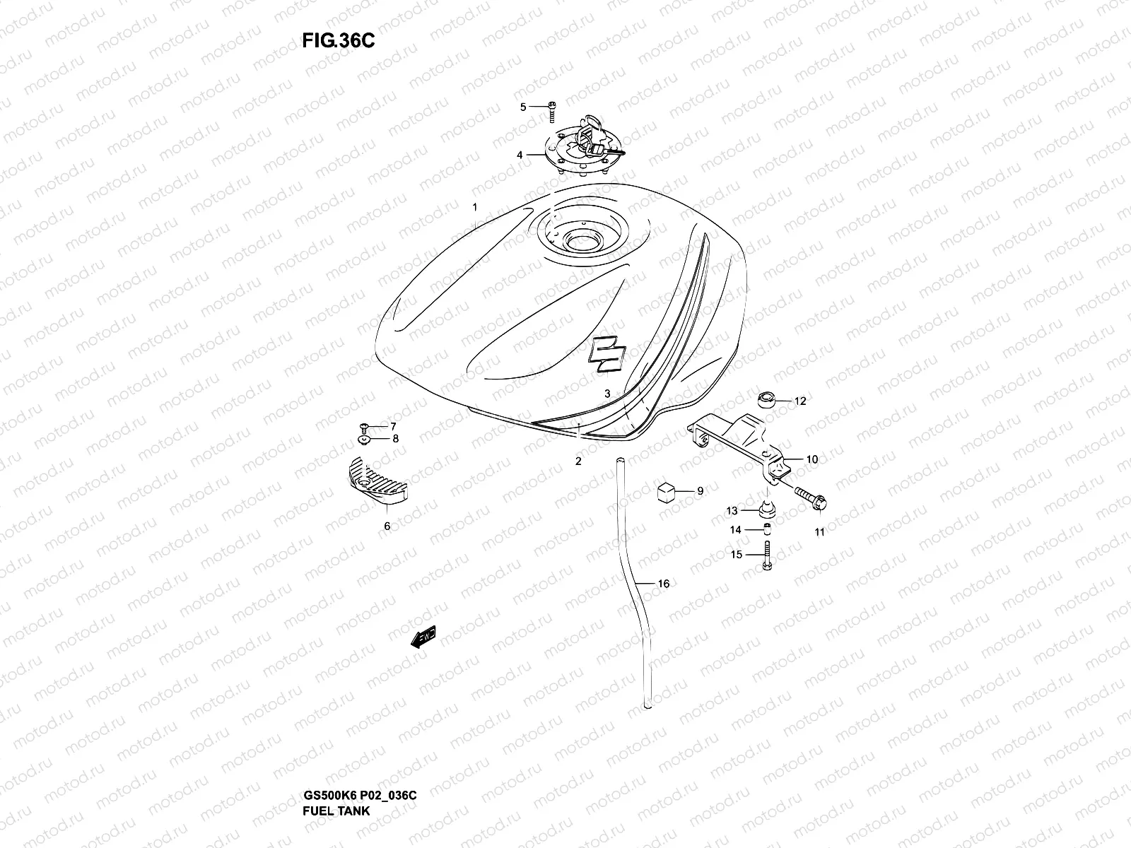 36C - FUEL TANK (MODEL K6)
