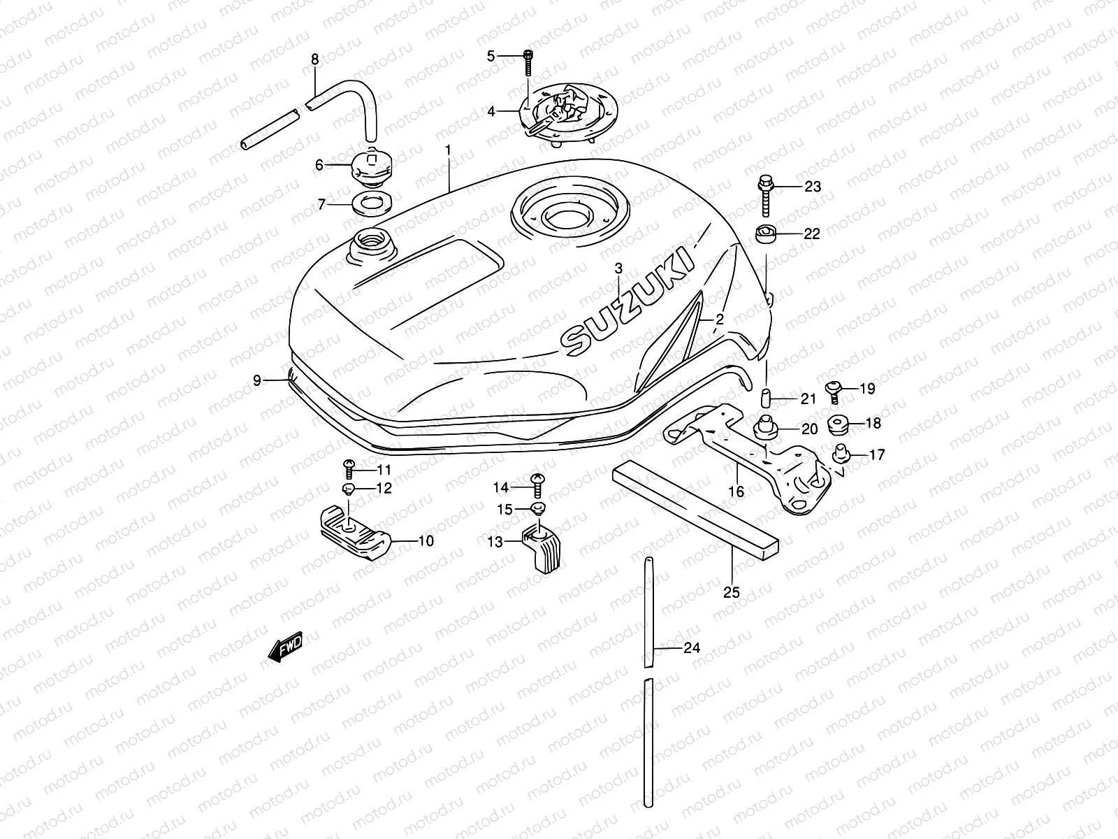 36C - FUEL TANK (MODEL V/W)