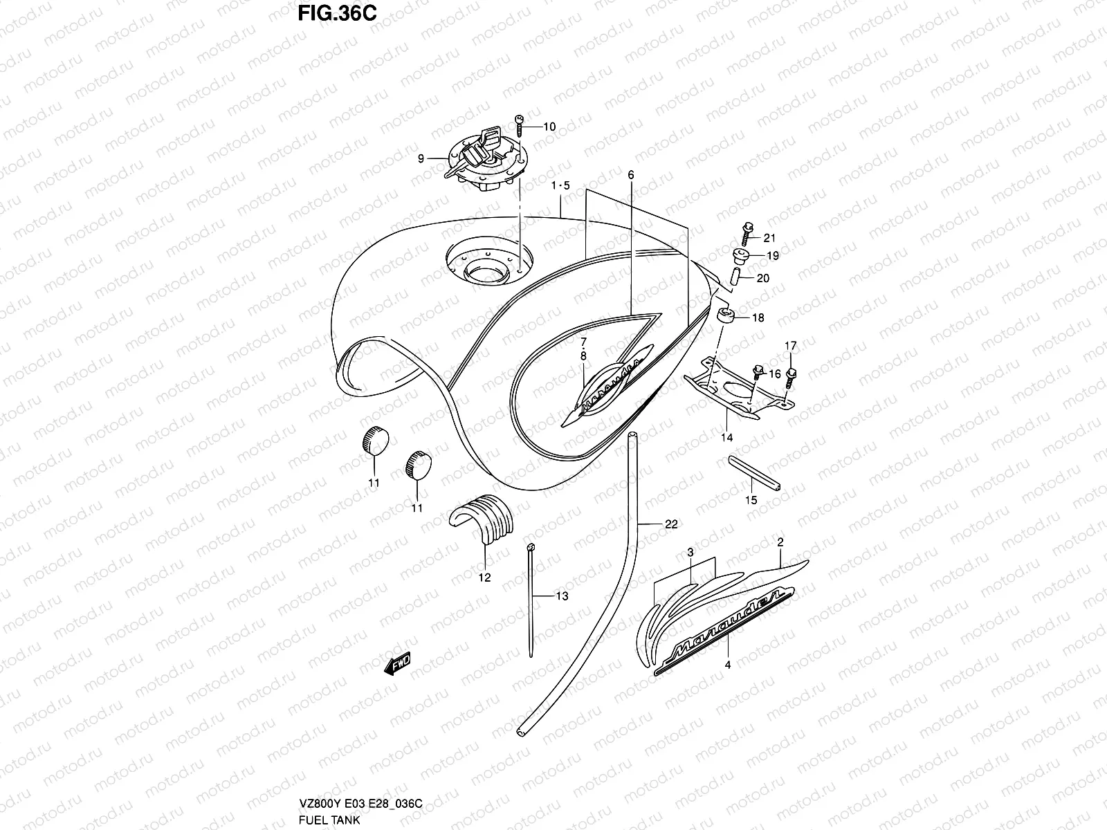 36C - FUEL TANK (MODEL Y ~F.NO.103782)