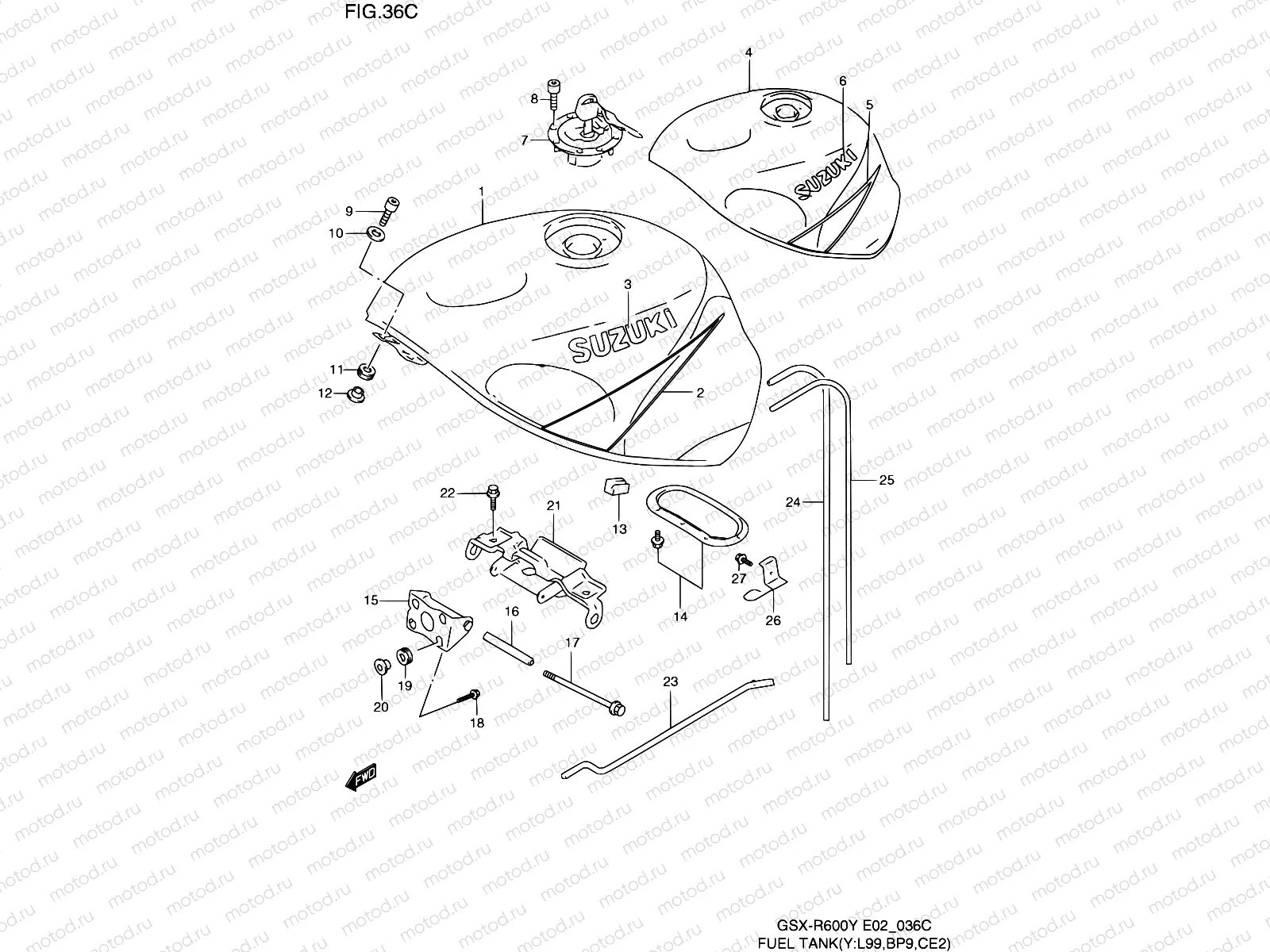 36C - FUEL TANK (MODEL Y FOR L99,BP9,CE2)