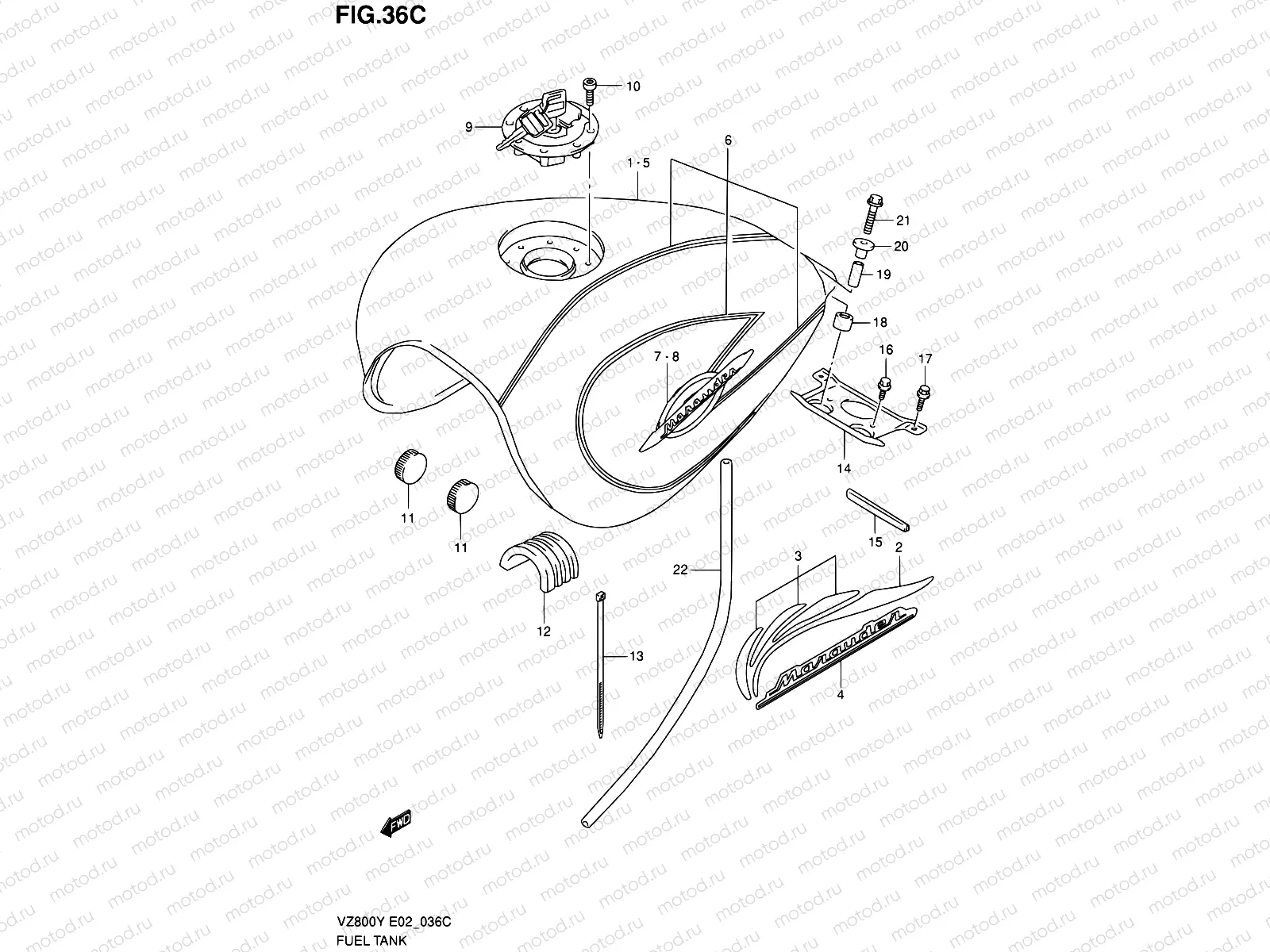 36C - FUEL TANK (MODEL Y,SEE NOTE)